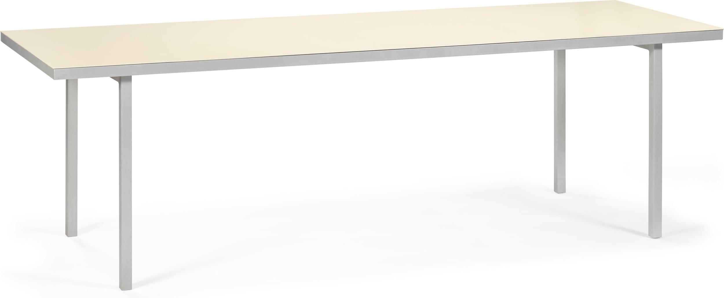 Stół ogrodowy Alu 85 x 240 cm kość słoniowa