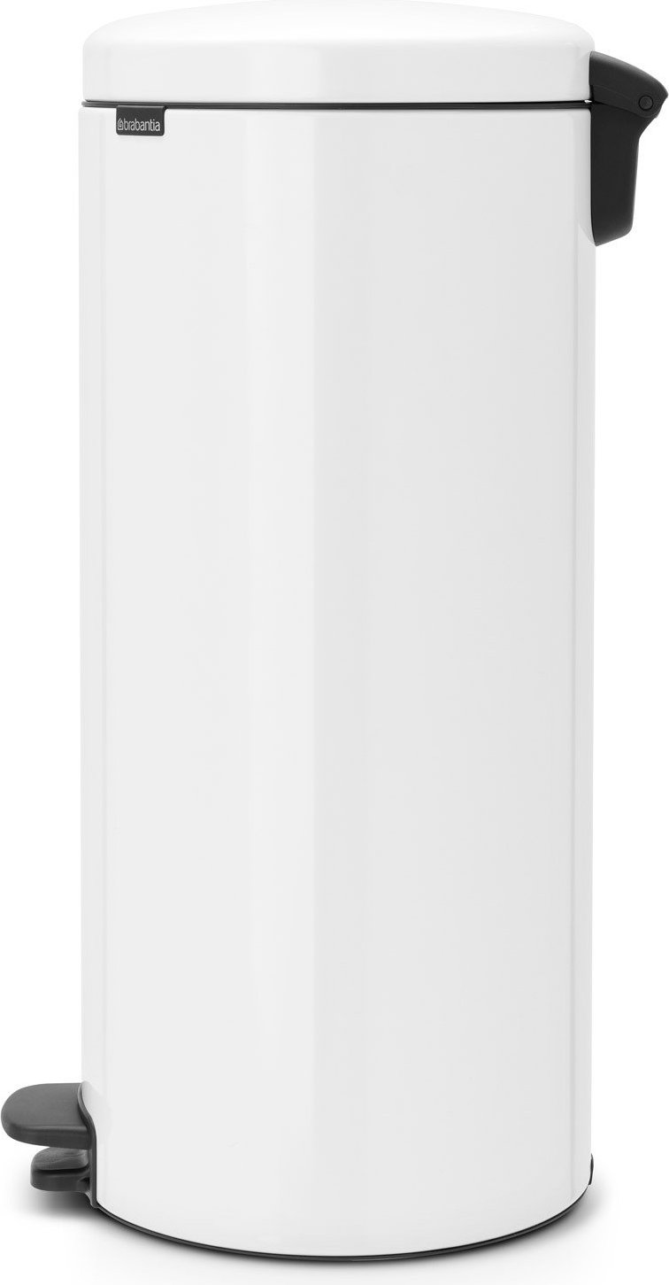 Kosz na śmieci pedałowy NewIcon 30 l biały z metalowym wiaderkiem