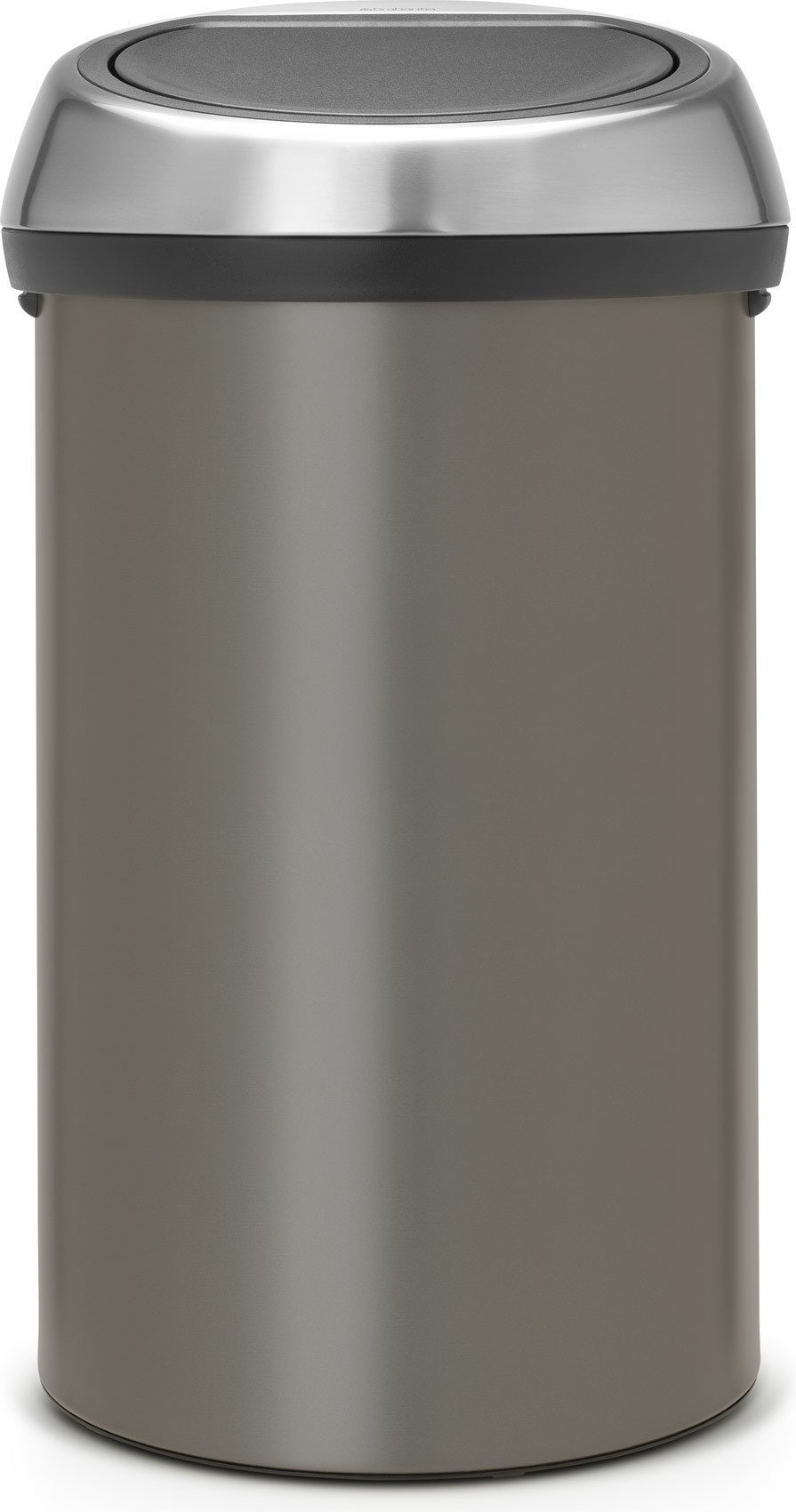Kosz na śmieci Touch Bin 60 l grafitowy z pokrywą ze stali FPP mat
