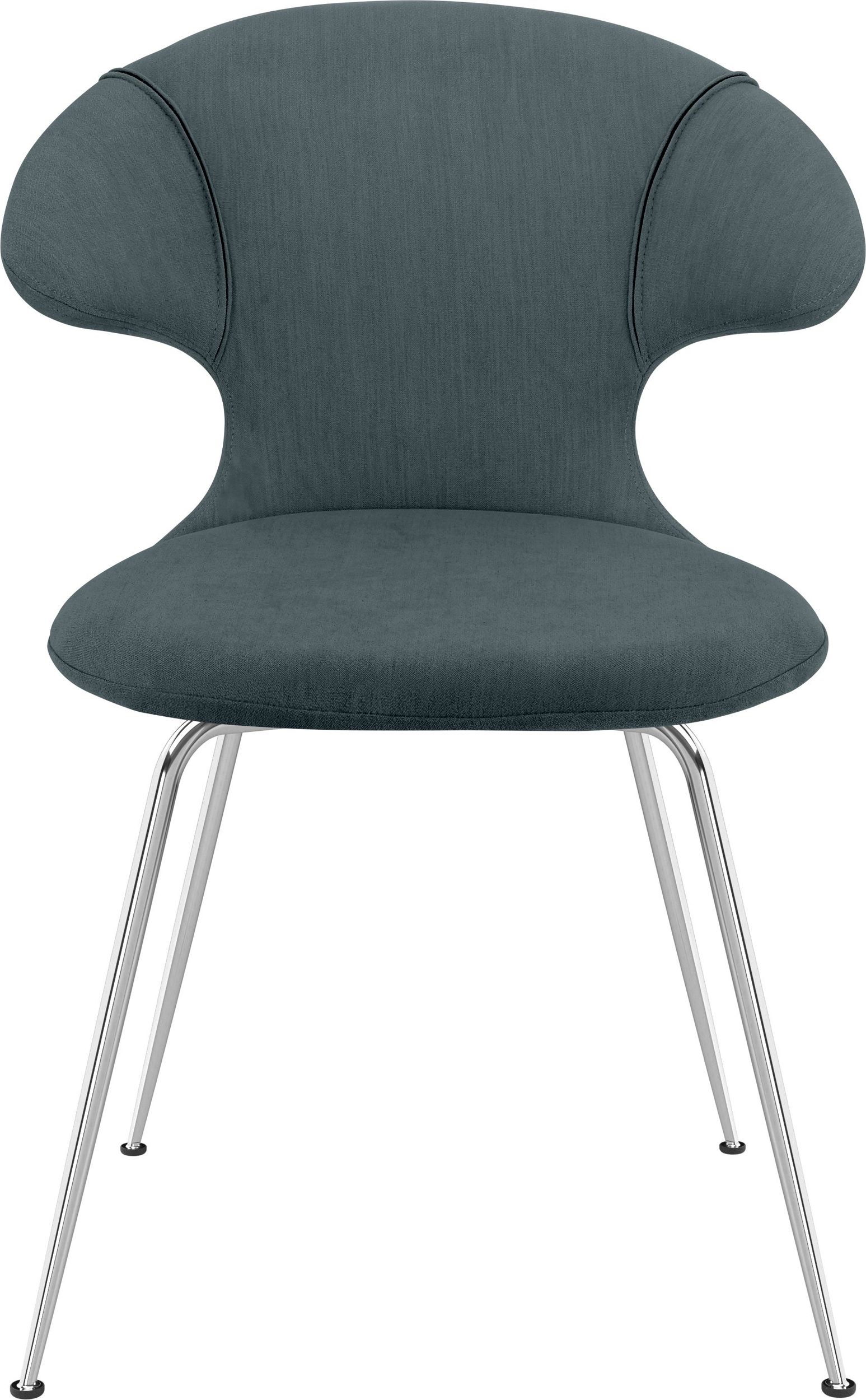 Krzesło Time Flies ciemnoturkusowe na chromowanych nogach