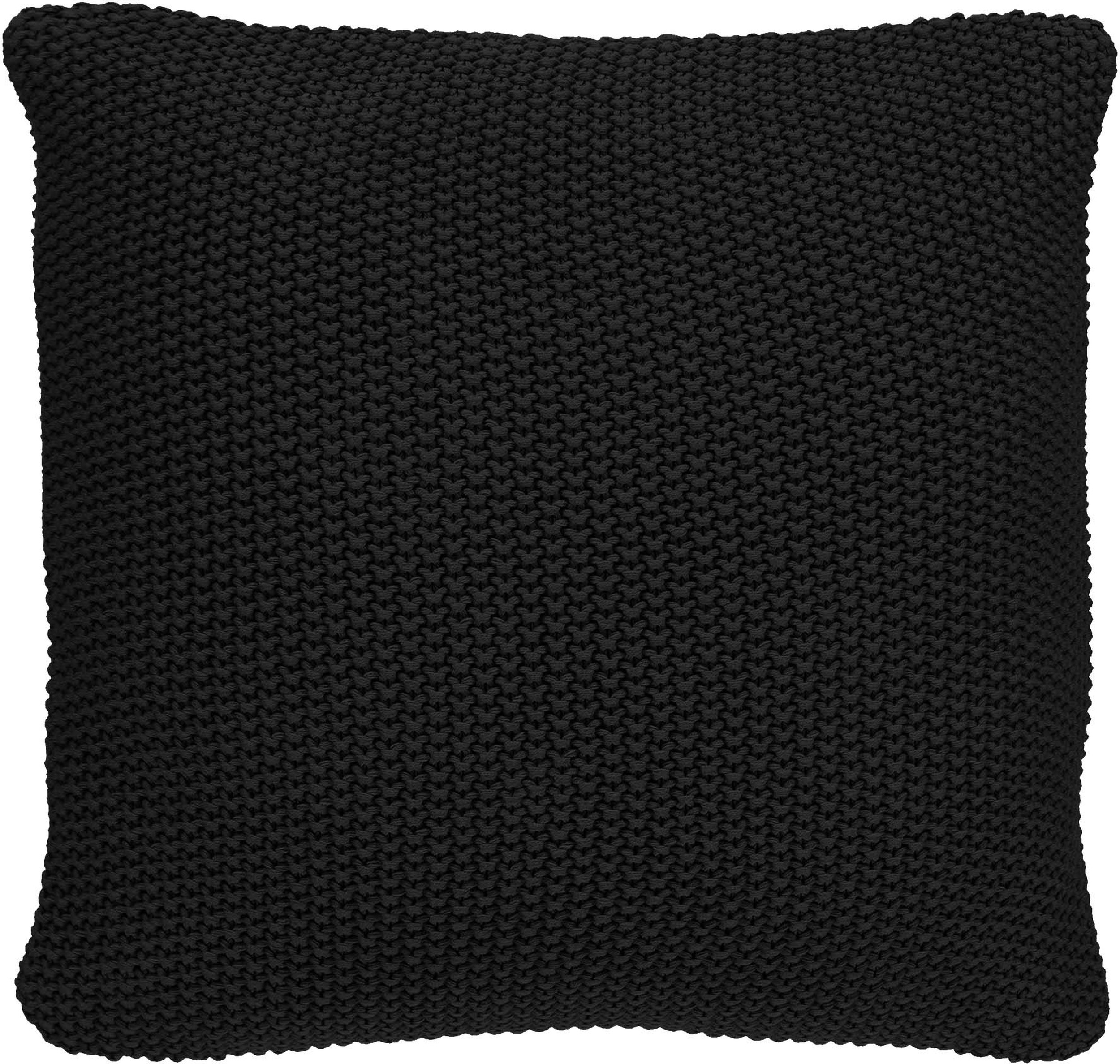 Poduszka Nordic Knit 50 x 50 cm czarna z bawełny organicznej