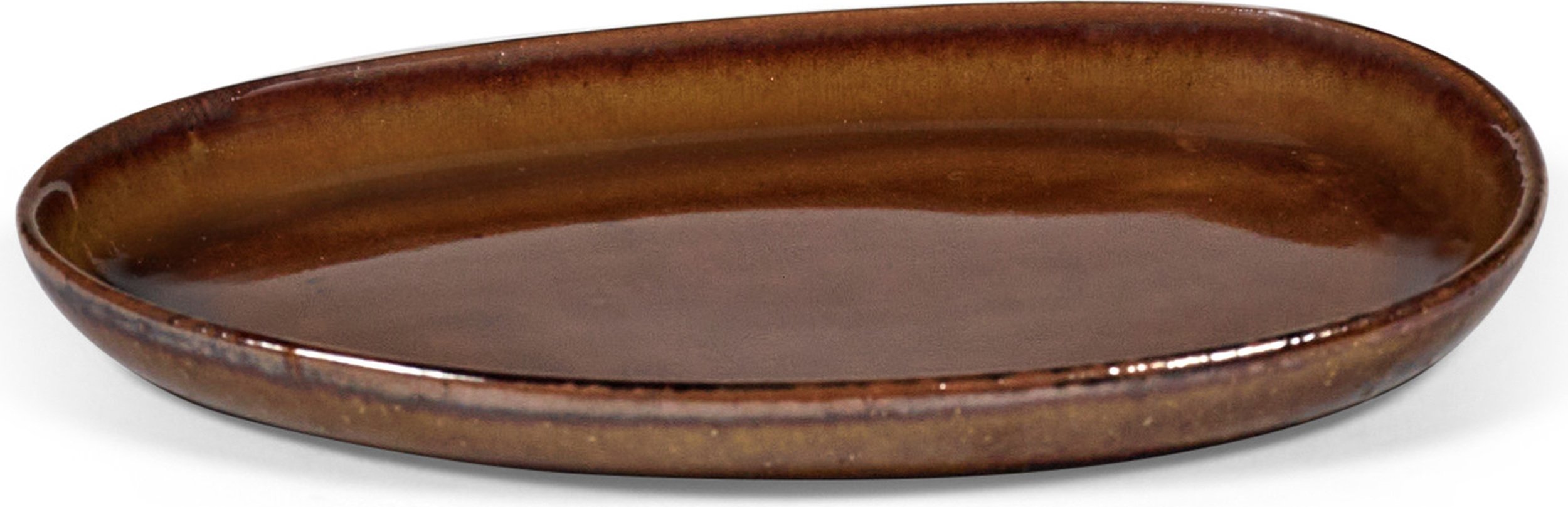 Talerz deserowy Out of Lines 18 cm brązowy