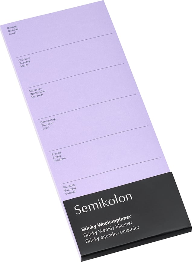 Planer tygodniowy samoprzylepny Semikolon liliowy