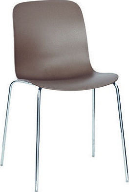 Krzesło Substance stal chromowana szarobeżowe