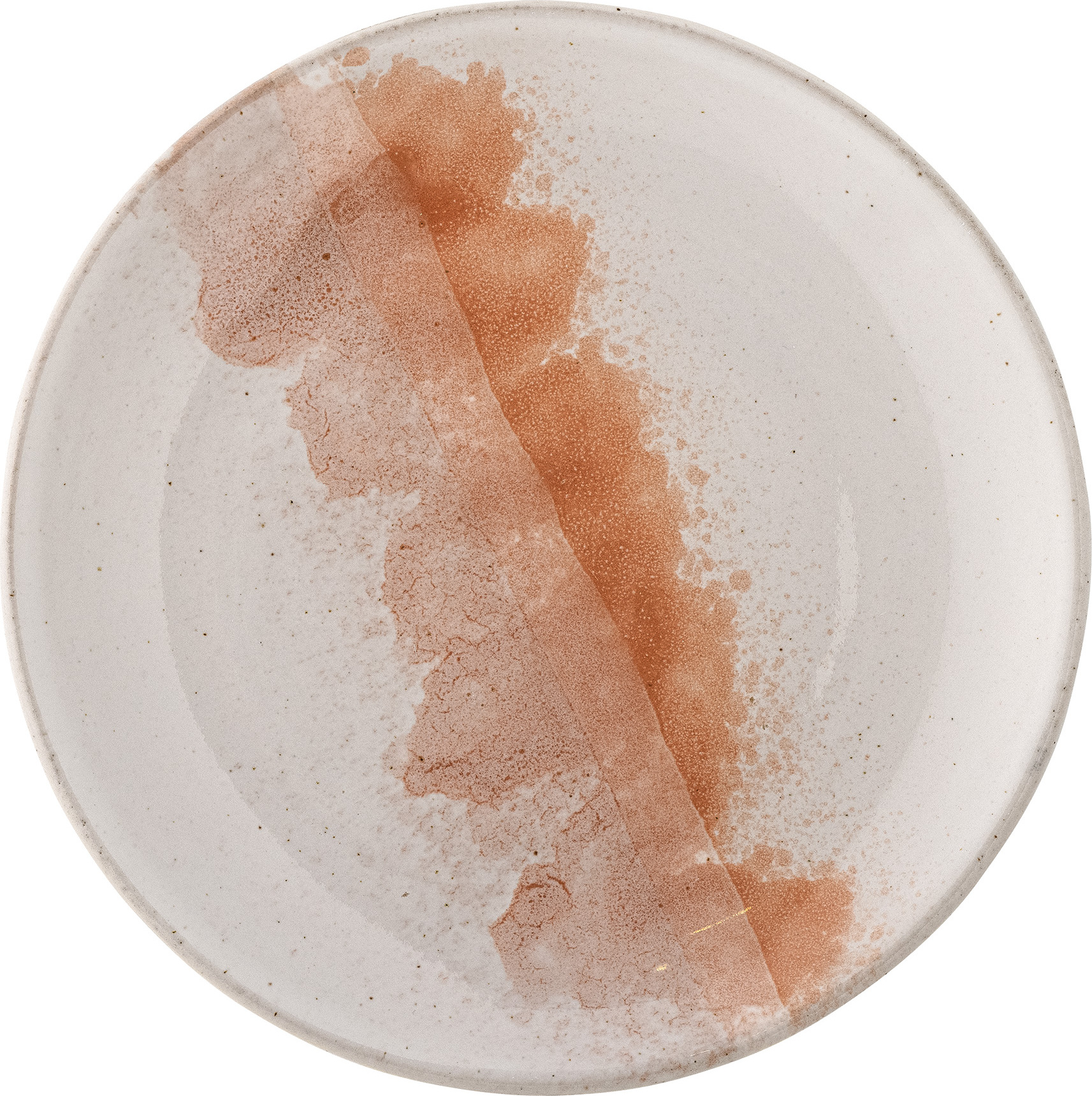 Talerz śniadaniowy Paula 20 cm kremowo-pomarańczowy