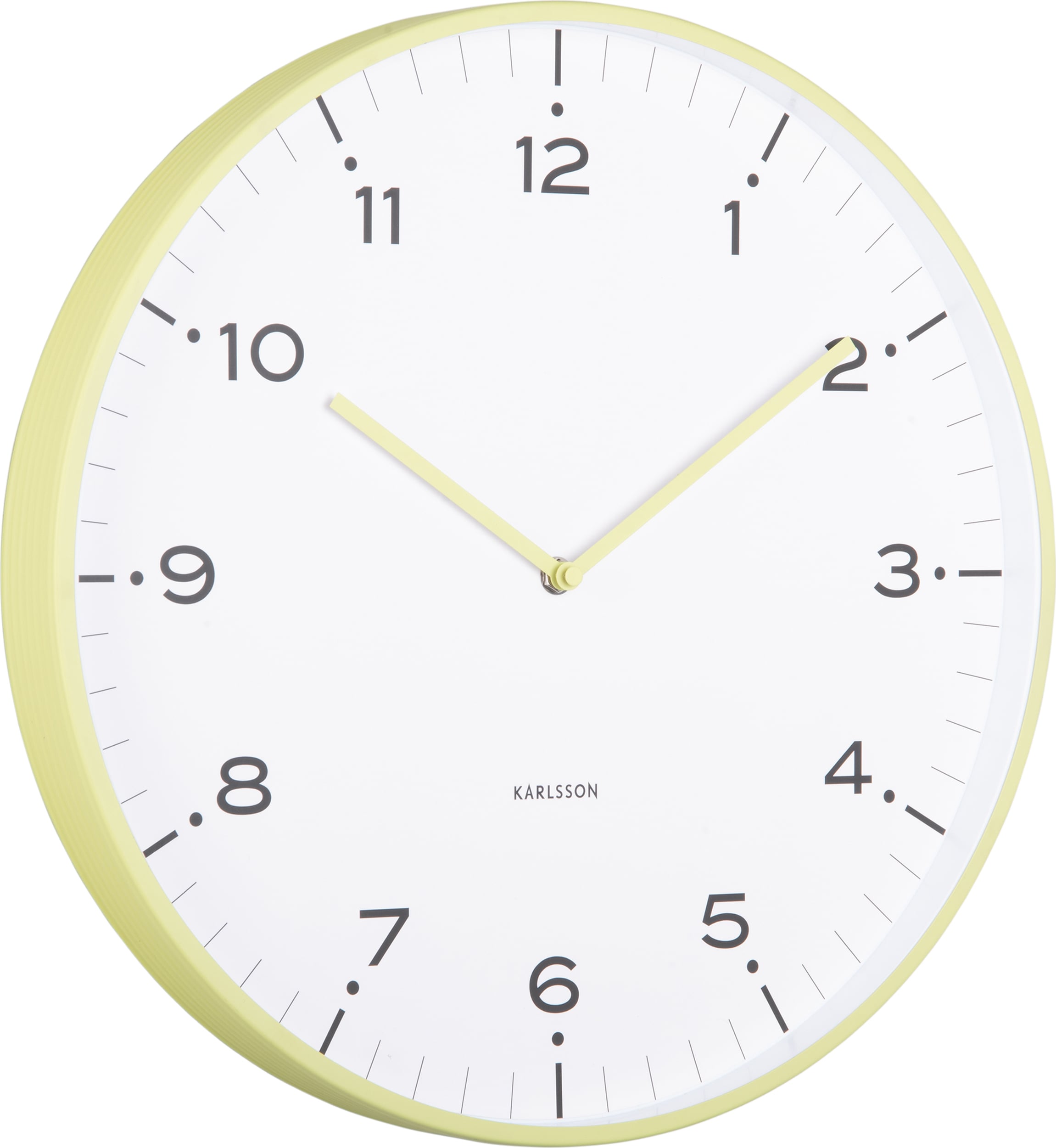 Zegar ścienny Circus Rings jaskrawozielony