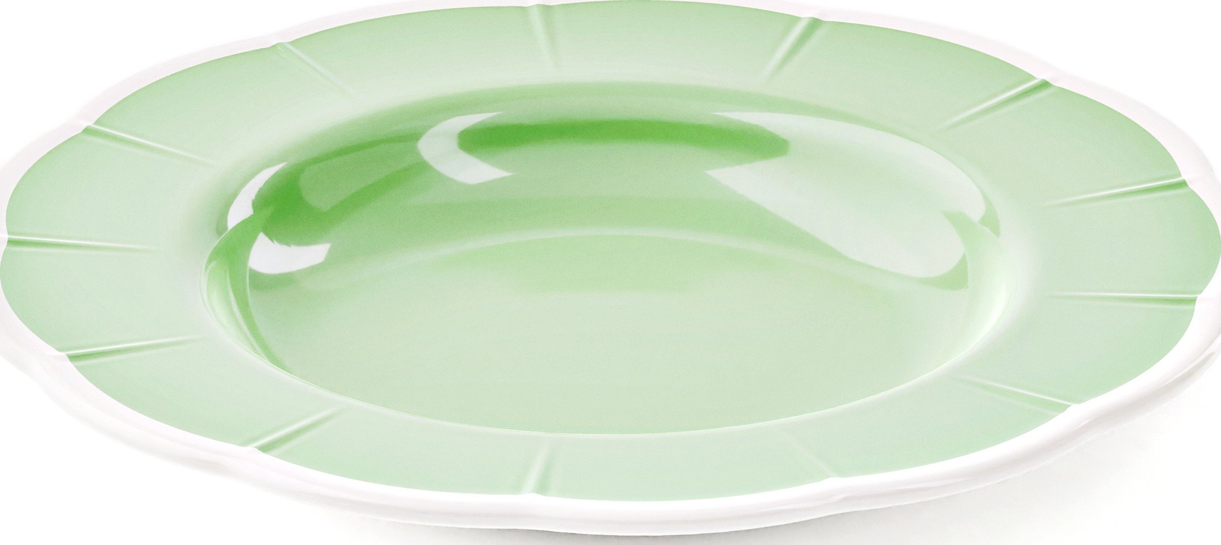 Talerz głęboki Flora 24 cm zielony