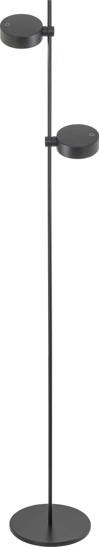 Lampa podłogowa bezprzewodowa Super O 160 cm czarna podwójna