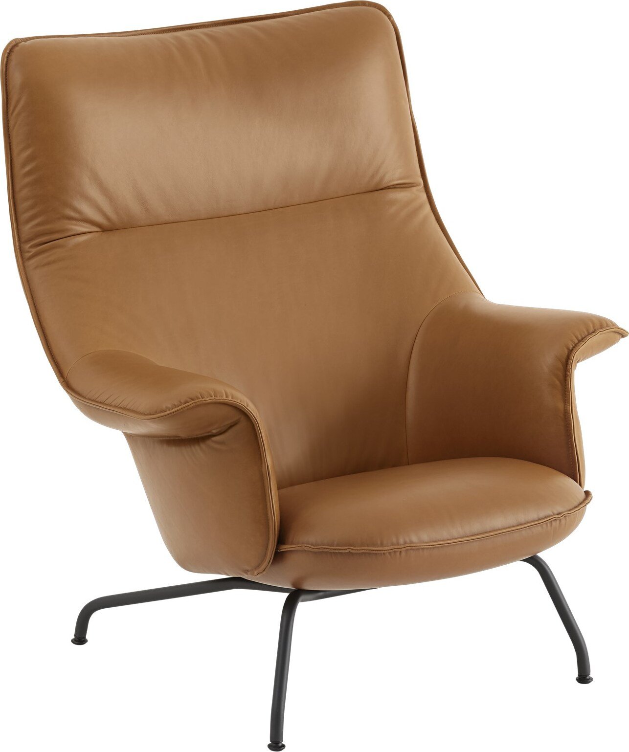 Fotel Doze Refine Leather Cognac tapicerowany