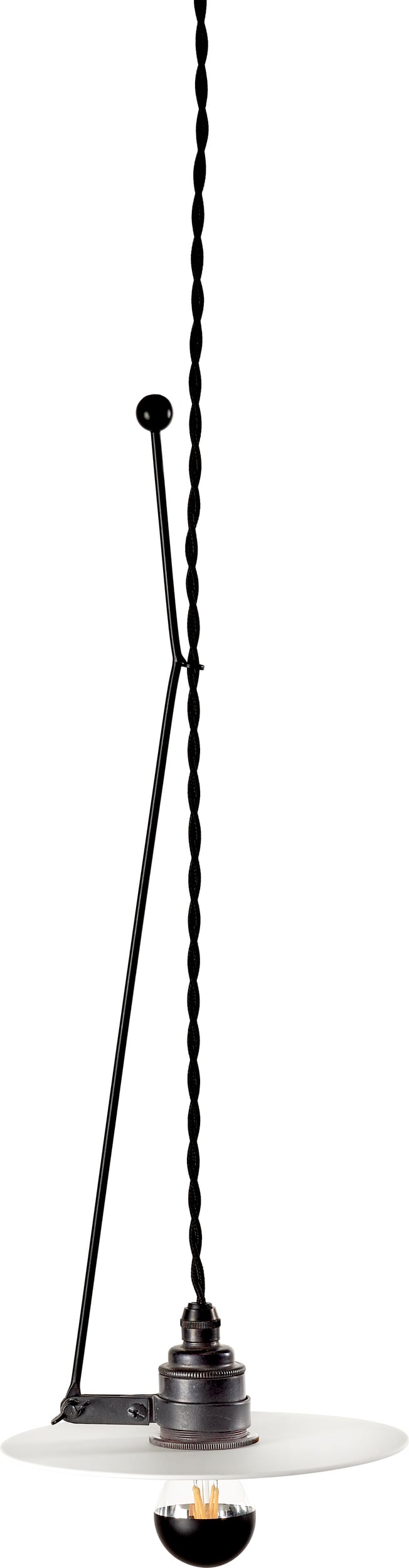 Lampa wisząca Luna 59 cm czarno-biała