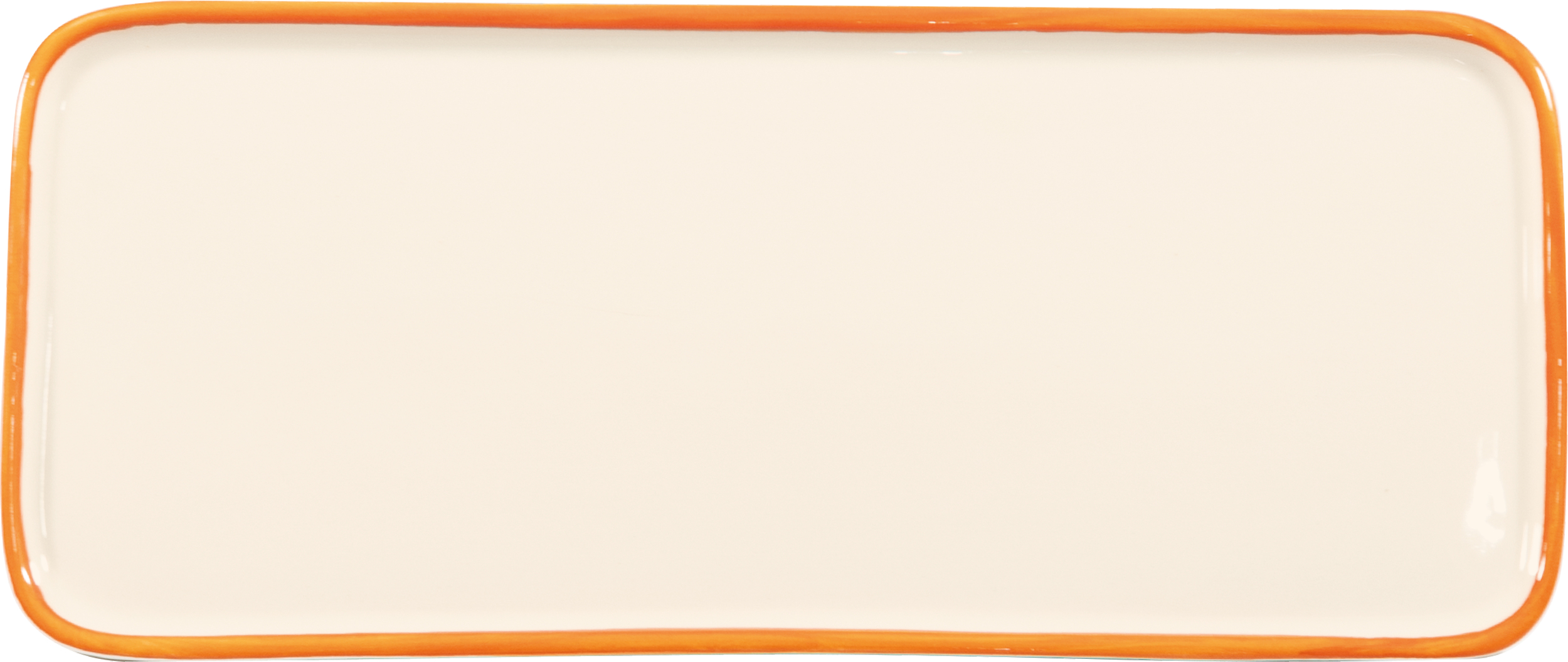 Talerz do serwowania Lido Rim prostokątny 26,5 cm pomarańczowy