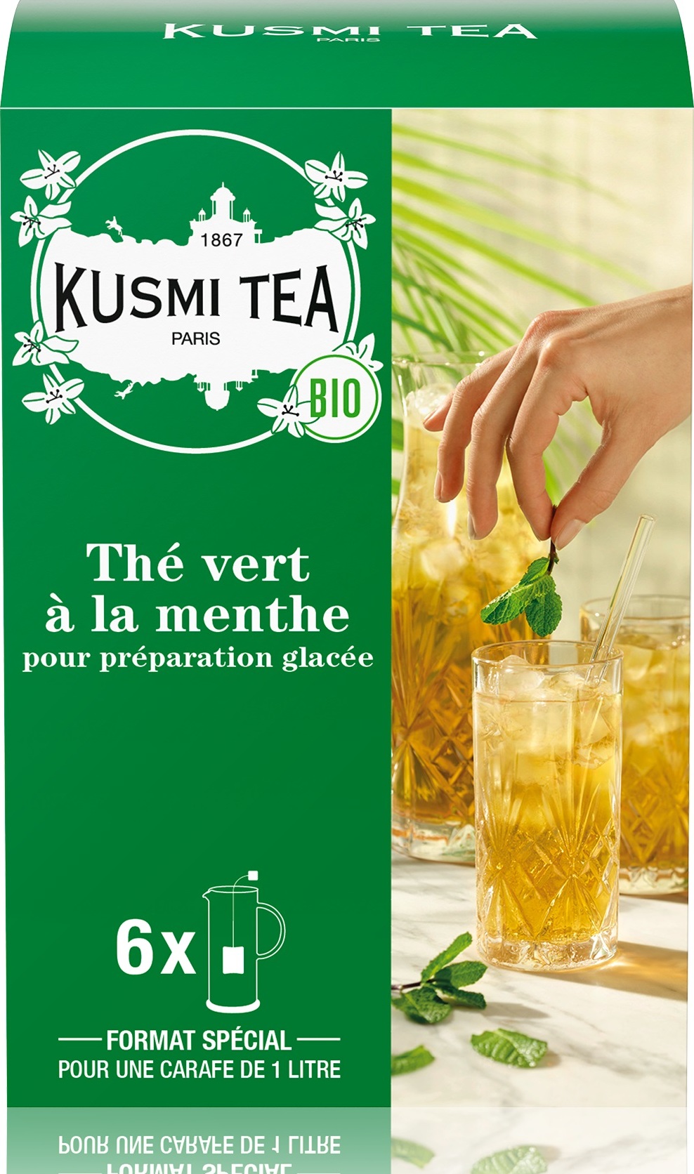 Herbata bio Vert Menthe 6 dużych torebek