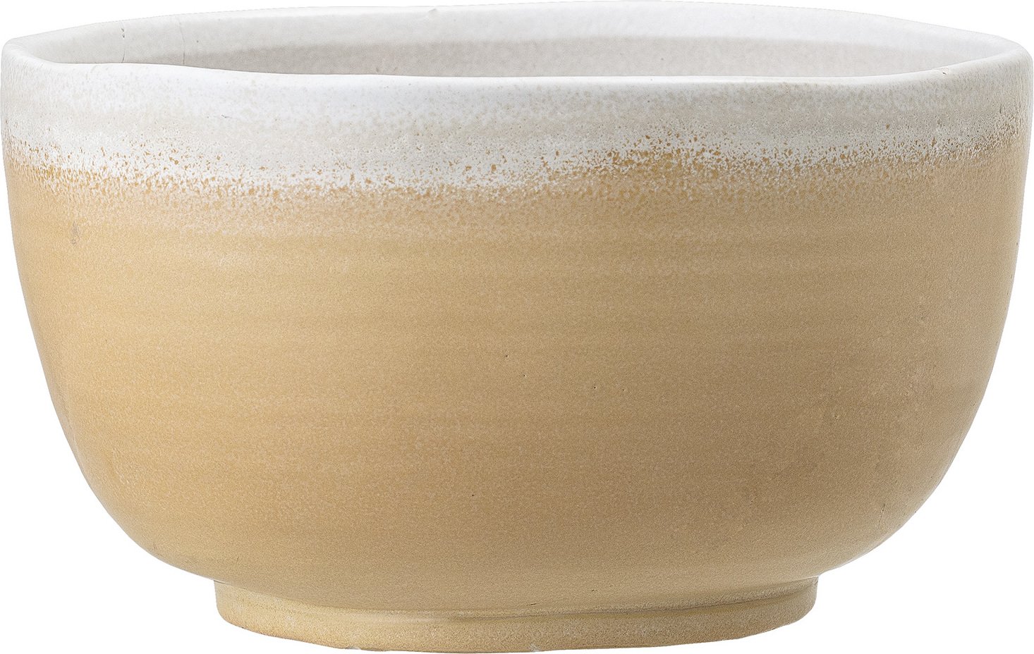 Osłonka na doniczkę Bloomingville 18 cm żółta kamionkowa