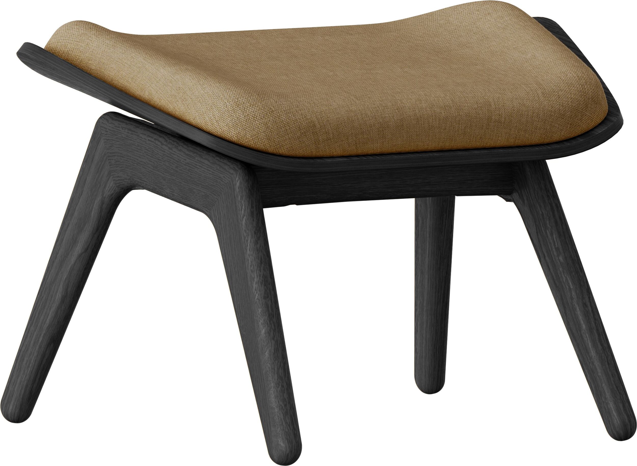 Podnóżek The Reader brązowy na czarnych dębowych nogach