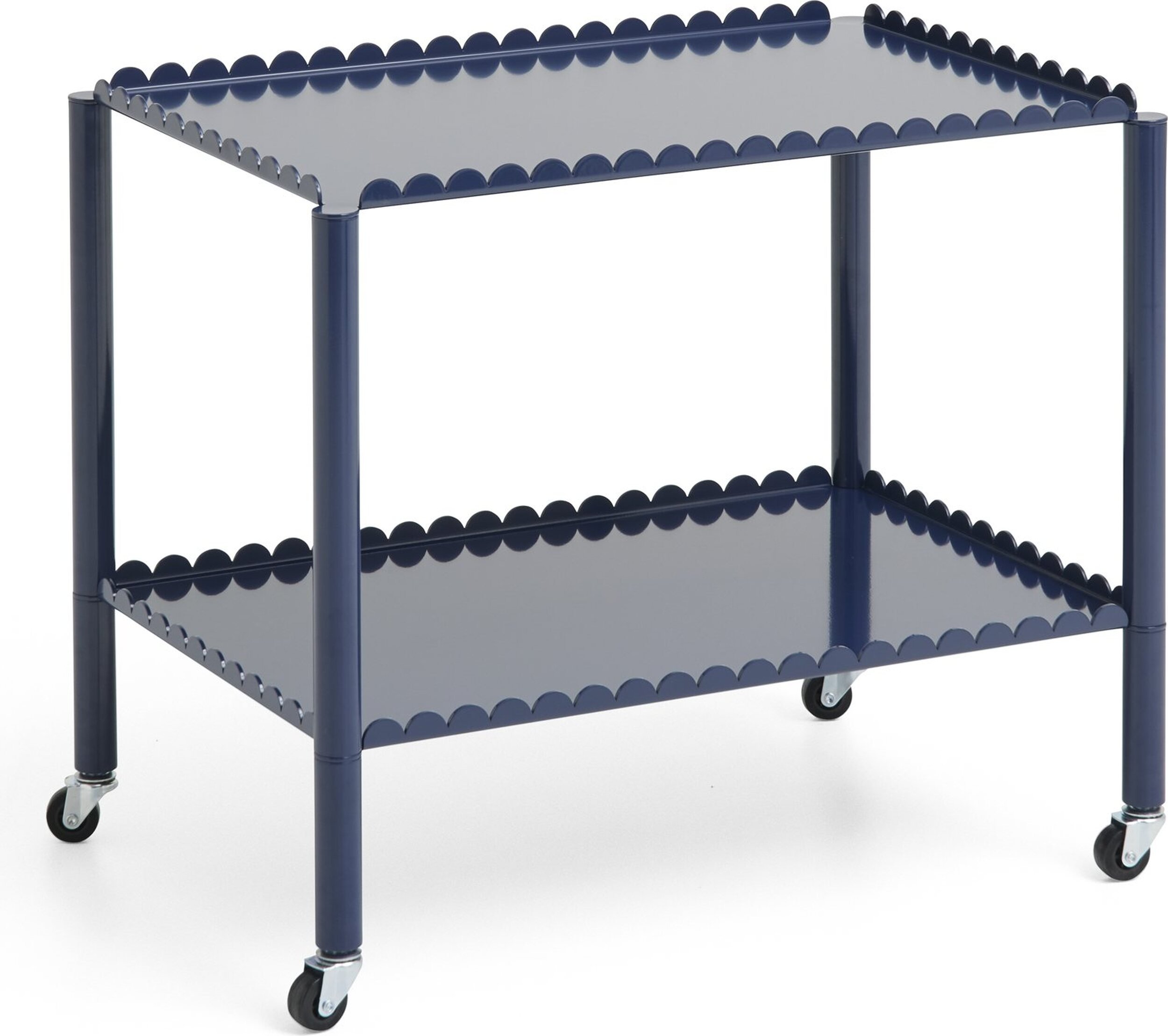 Stolik na kółkach Arcs niski niebieski