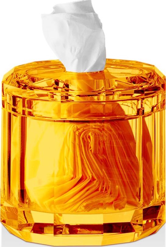Pojemnik na chusteczki Kristall bursztynowy