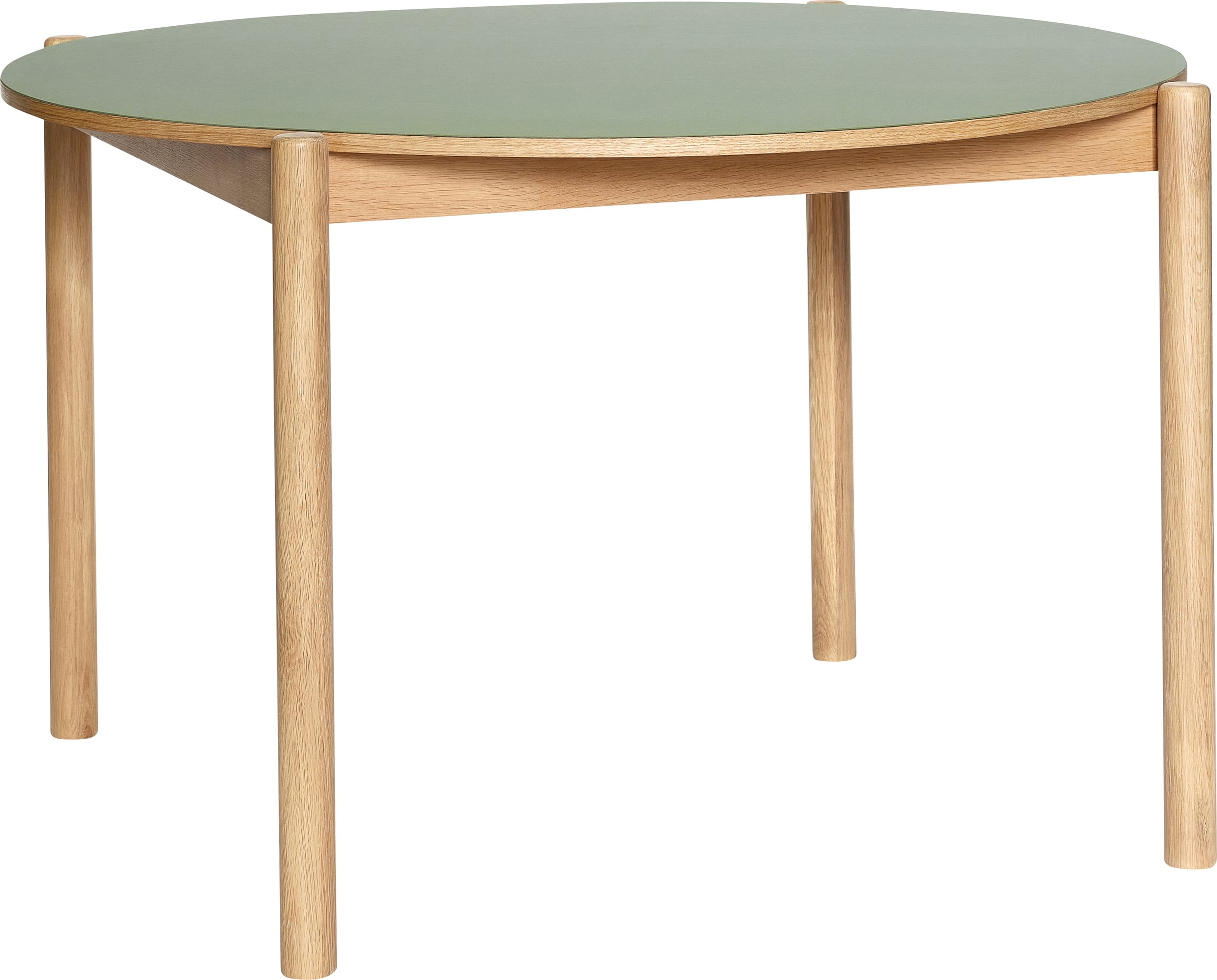 Stół Oblique okrągły 115 cm oliwkowy