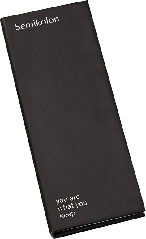 Karteczki samoprzylepne Semikolon transparentne w etui