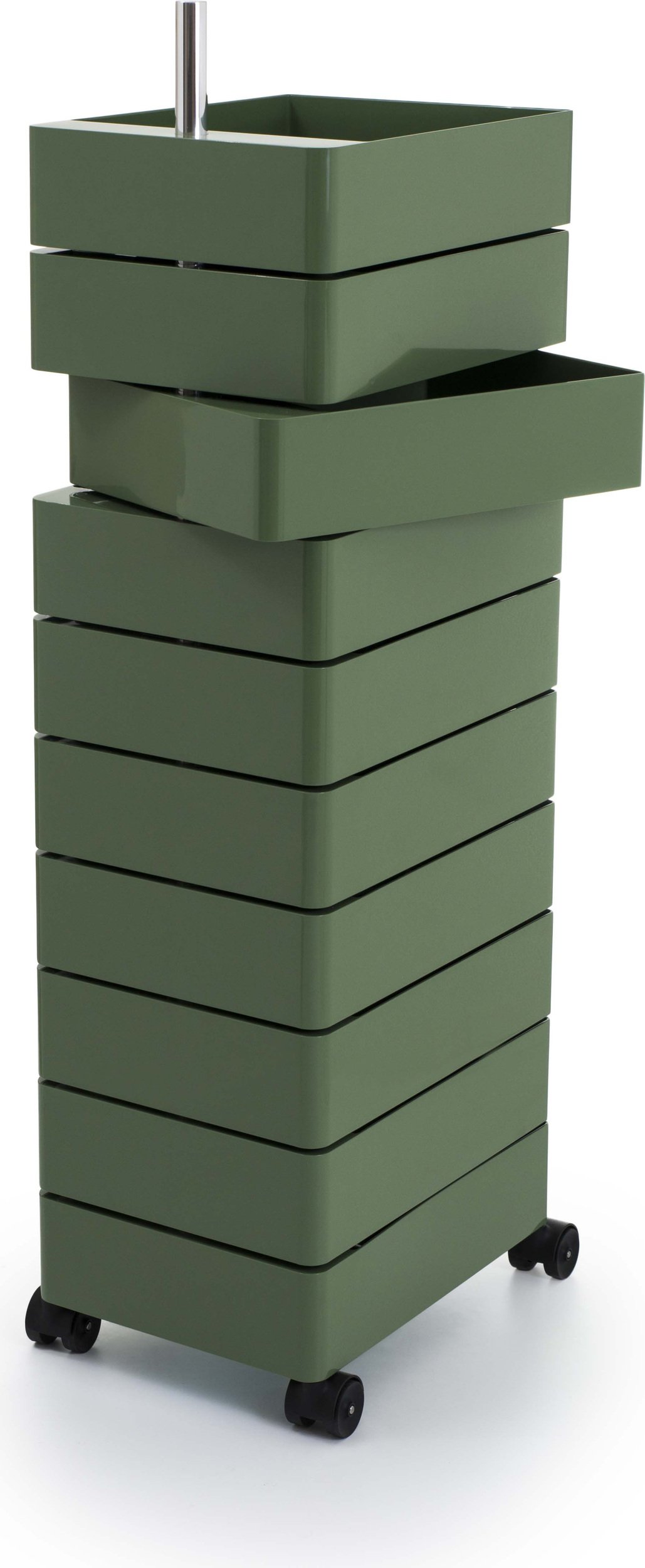 Kontenerek biurowy z 10 szufladami Magis 369 zielony