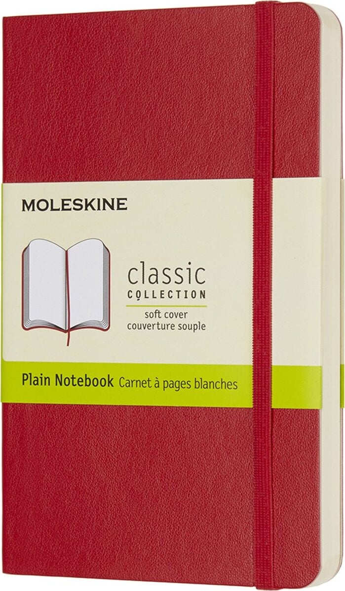 Notes gładki Moleskine P czerwony miękka oprawa