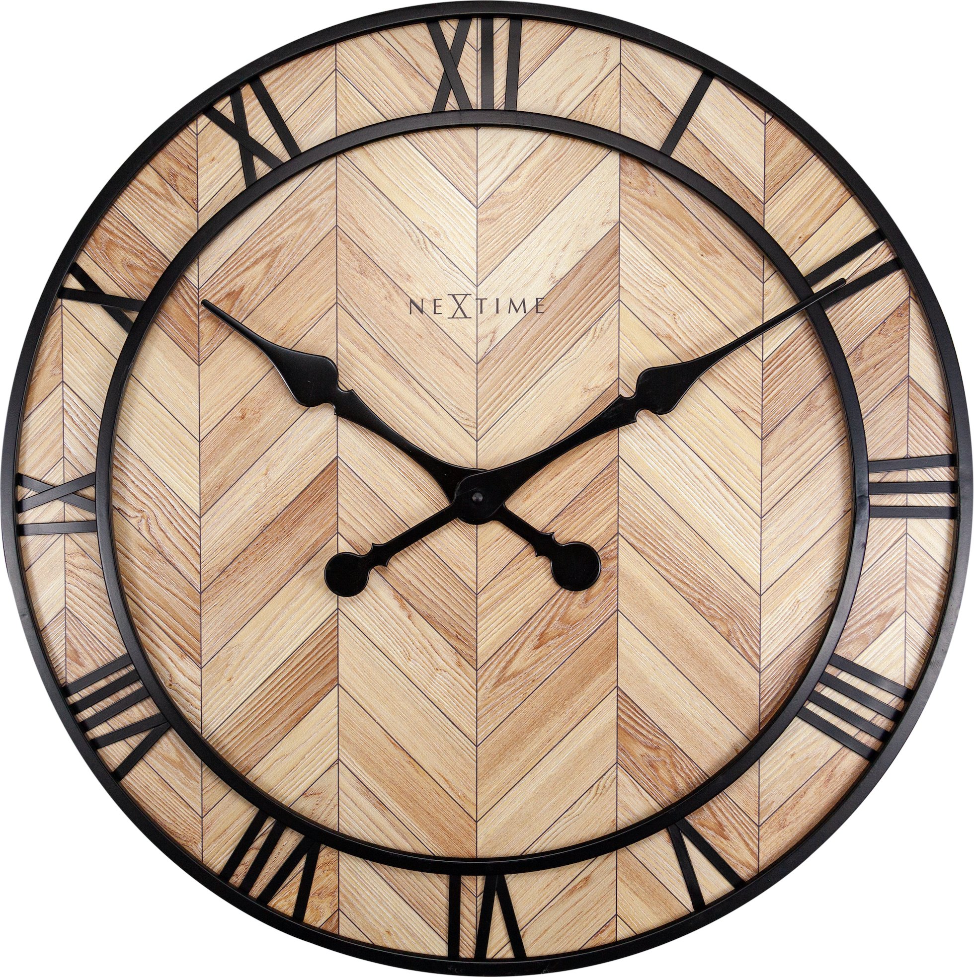 Zegar ścienny Roman Vintage jasne drewno