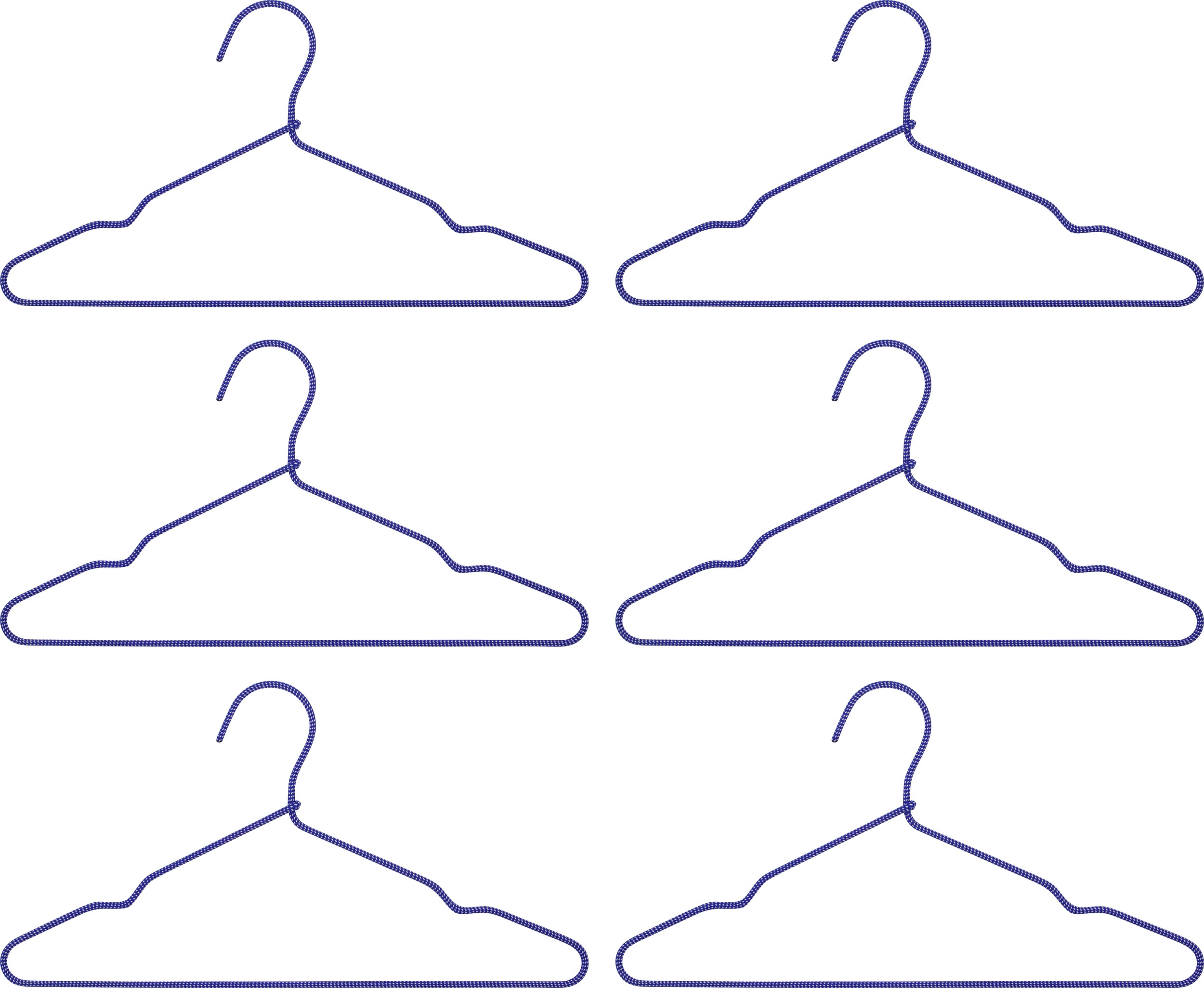 Wieszaki na ubrania HDWire niebieskie 6 szt.