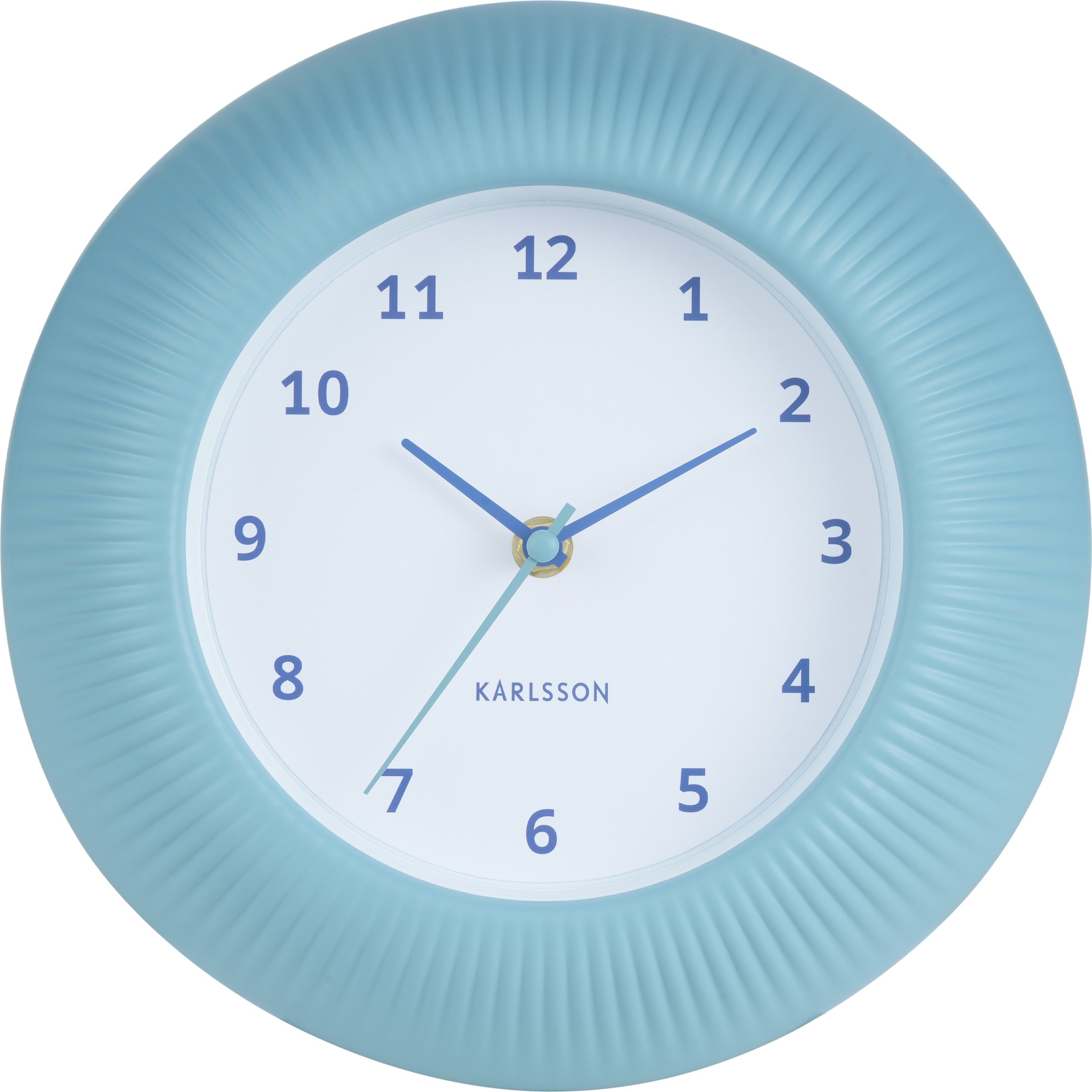 Zegar ścienny Tender Rib jasnoniebieski