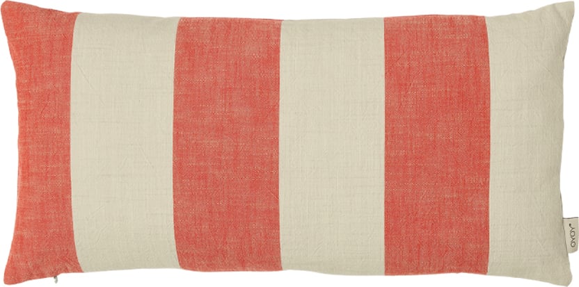 Poszewka dekoracyjna Kara 30 x 60 cm czerwono-beżowa