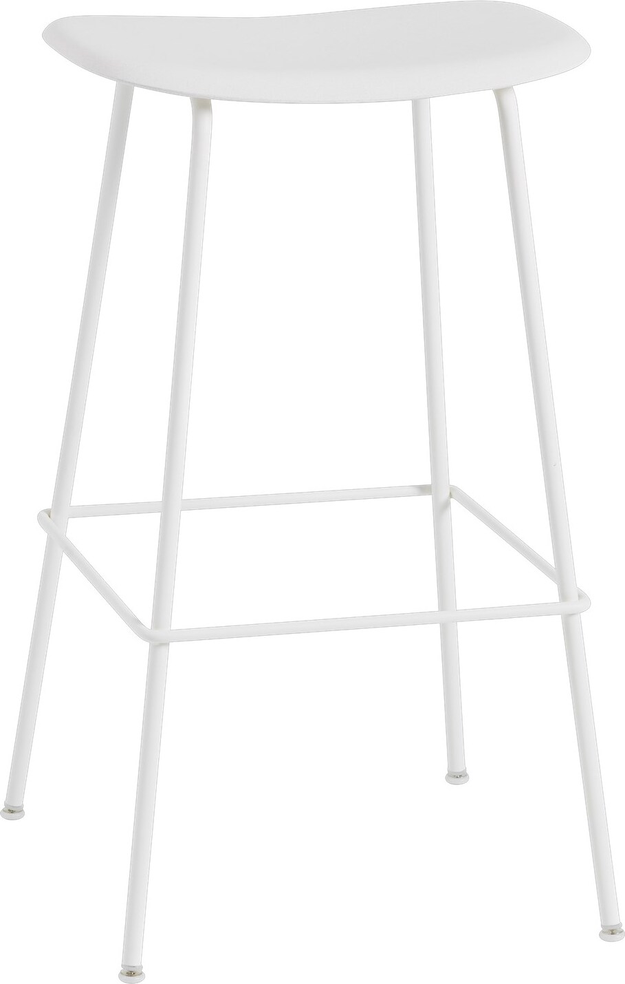 Stołek barowy Fiber Tube 75 cm biały