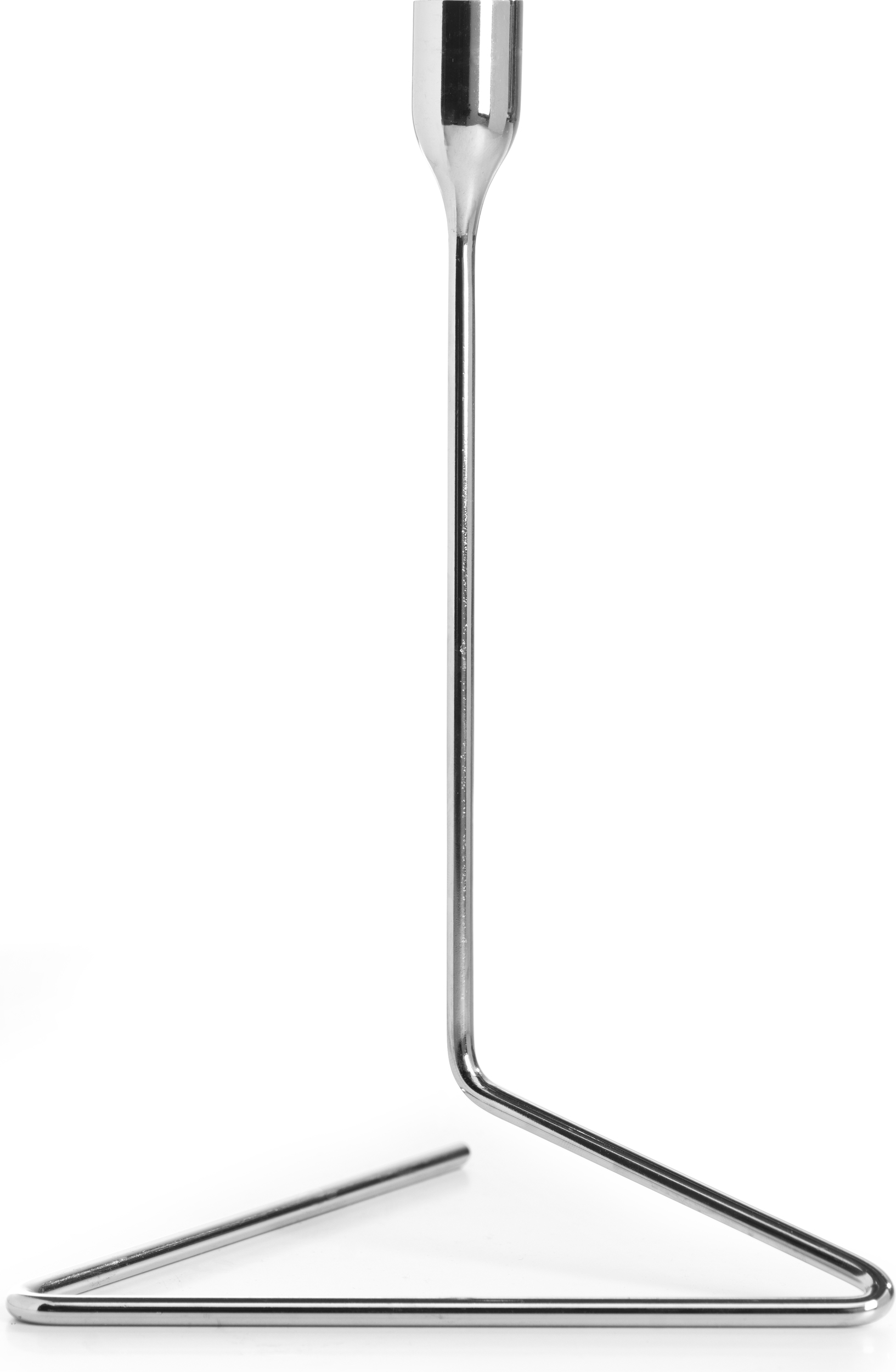 Świecznik na klasyczną świecę Puzzle 26 cm srebrny