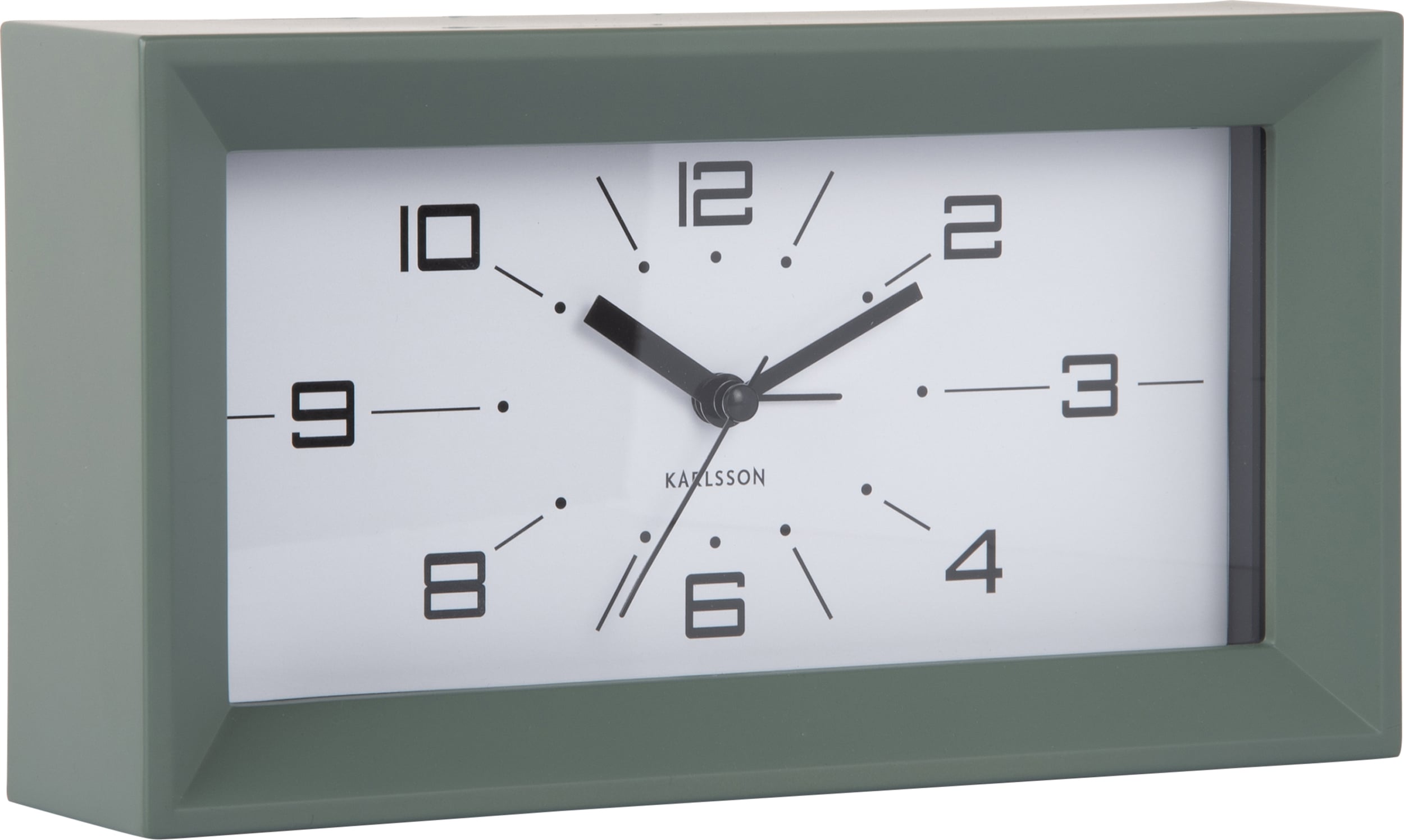 Budzik Lujo prostokątny zieleń leśna