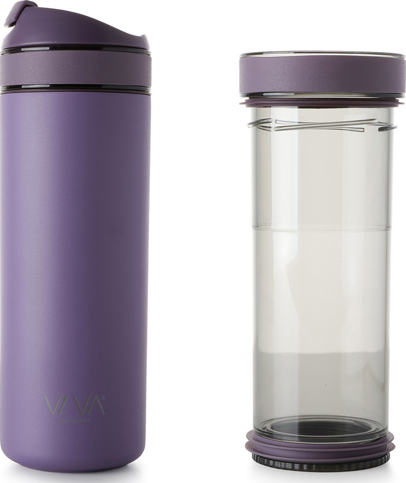 Kubek termiczny Recharge Anytime fioletowy z zaparzaczem