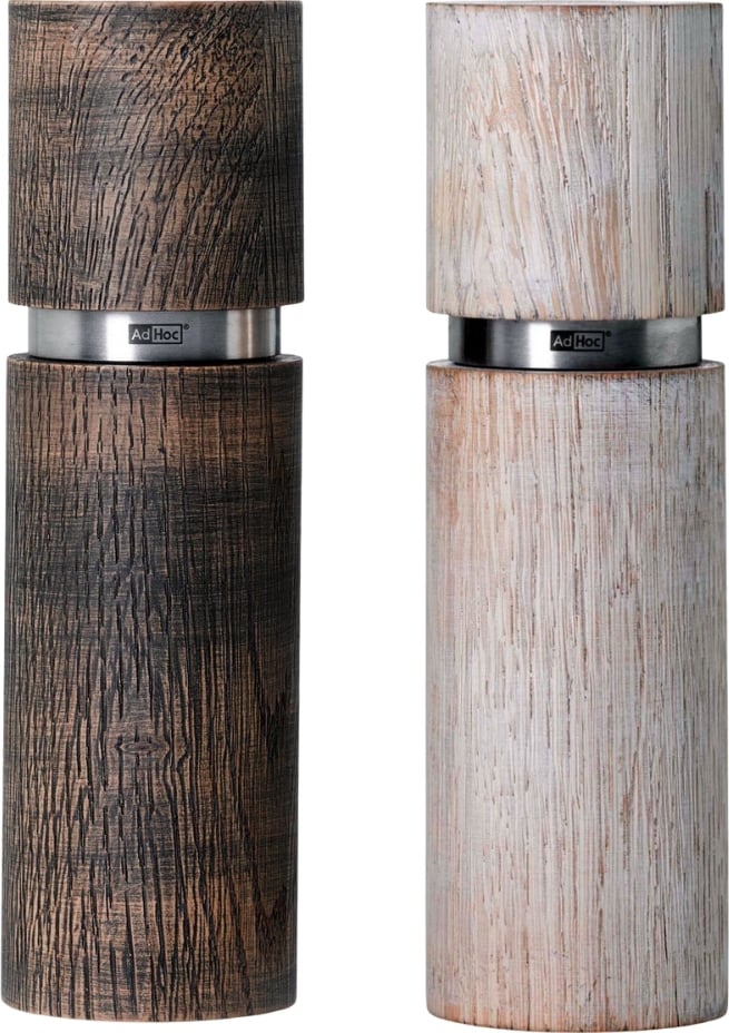 Młynki do soli i pieprzu Textura Antique 20 cm biały i brązowy 2 szt.