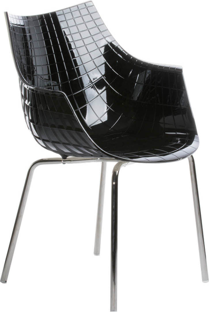 Krzesło Meridiana czarne na stalowych nogach