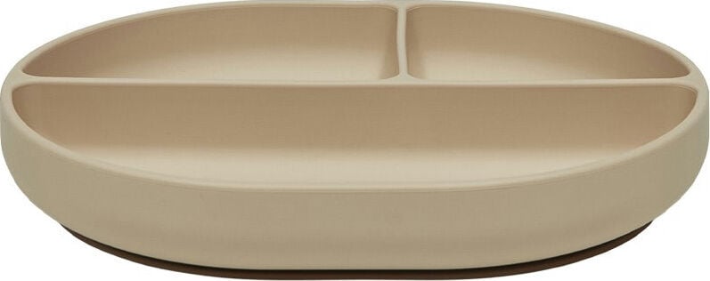 Talerzyk z przegródkami i przyssawką Enkei beżowy