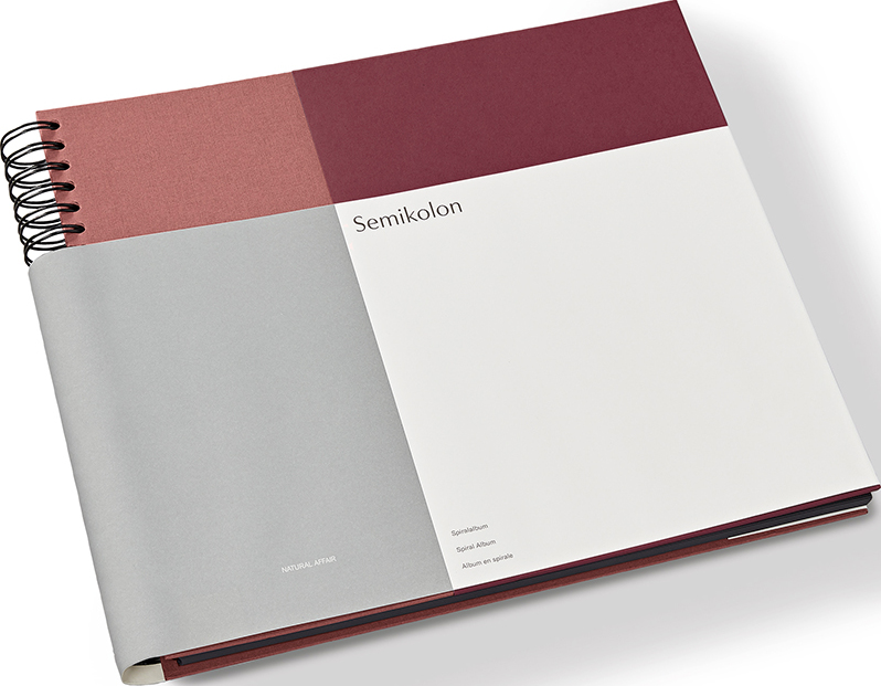 Album na zdjęcia Natural Affair spirala różowo-bordowy