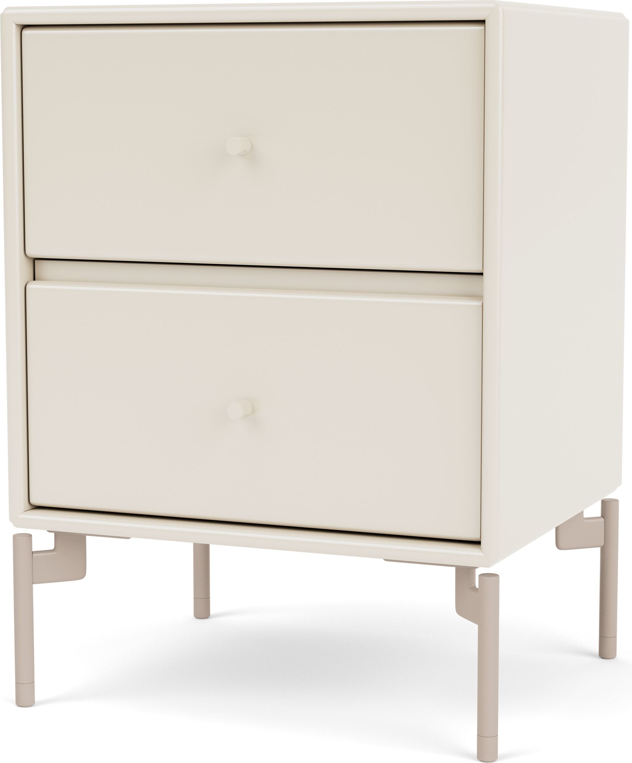 Szafka nocna Drift jasnobeżowa na beżowych nogach