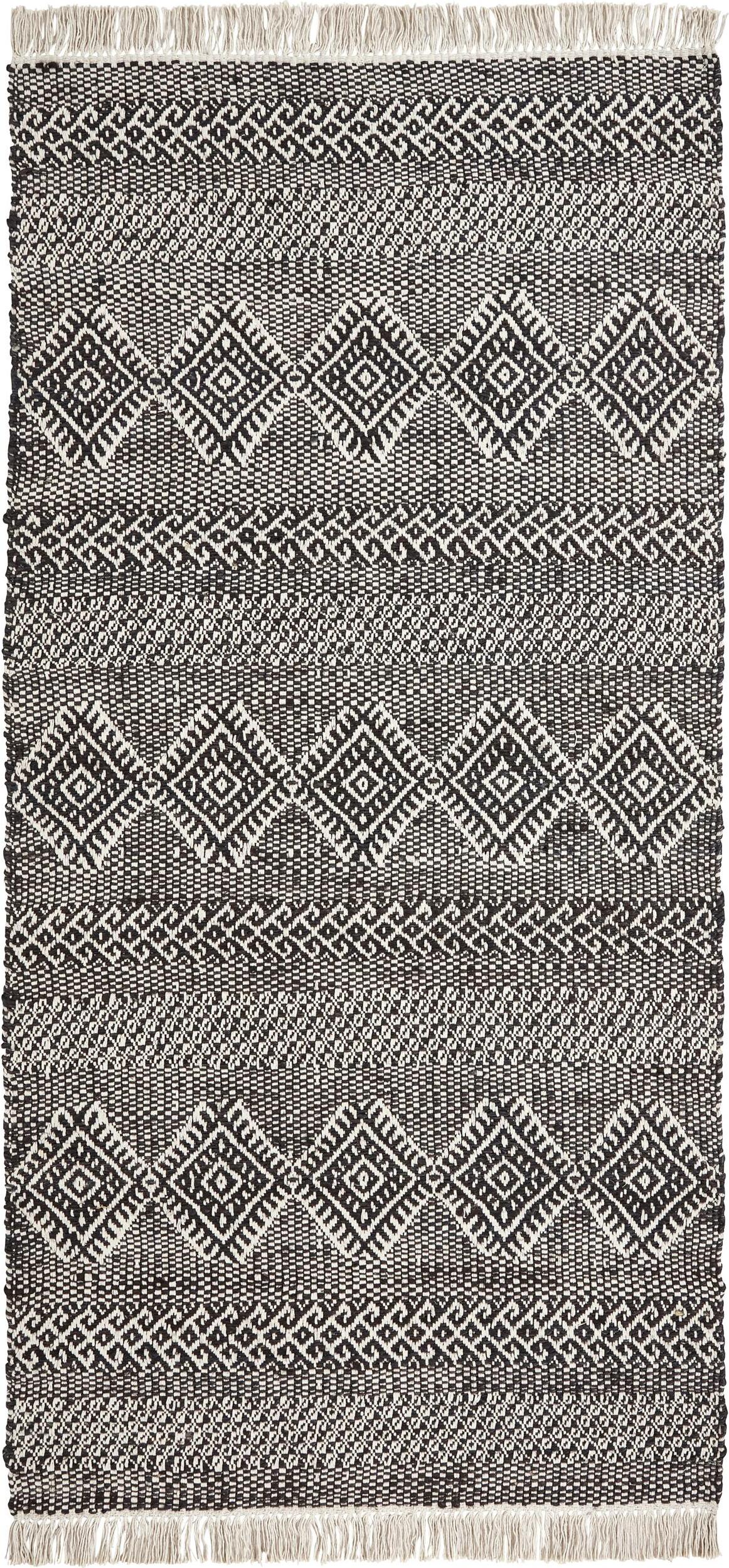 Dywan Ethnic 90 x 200 cm czarny