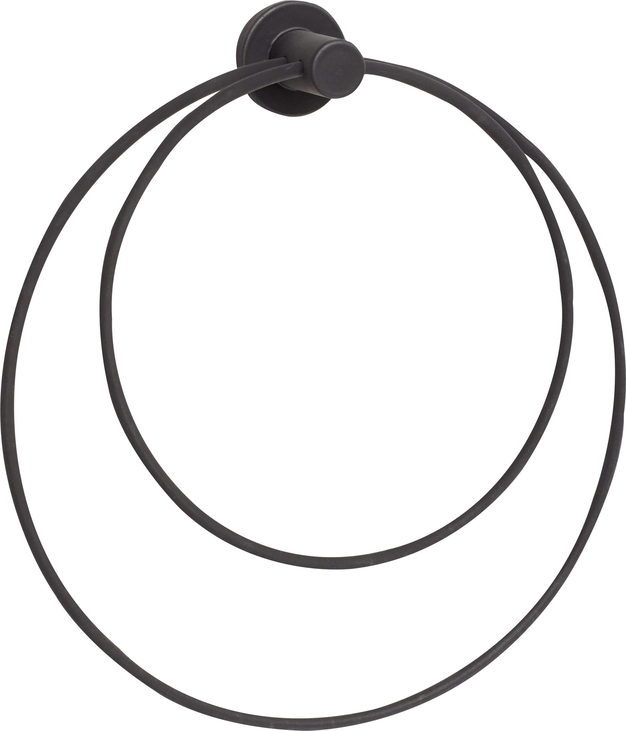 Wieszak na ręczniki Hübsch okrągły czarny