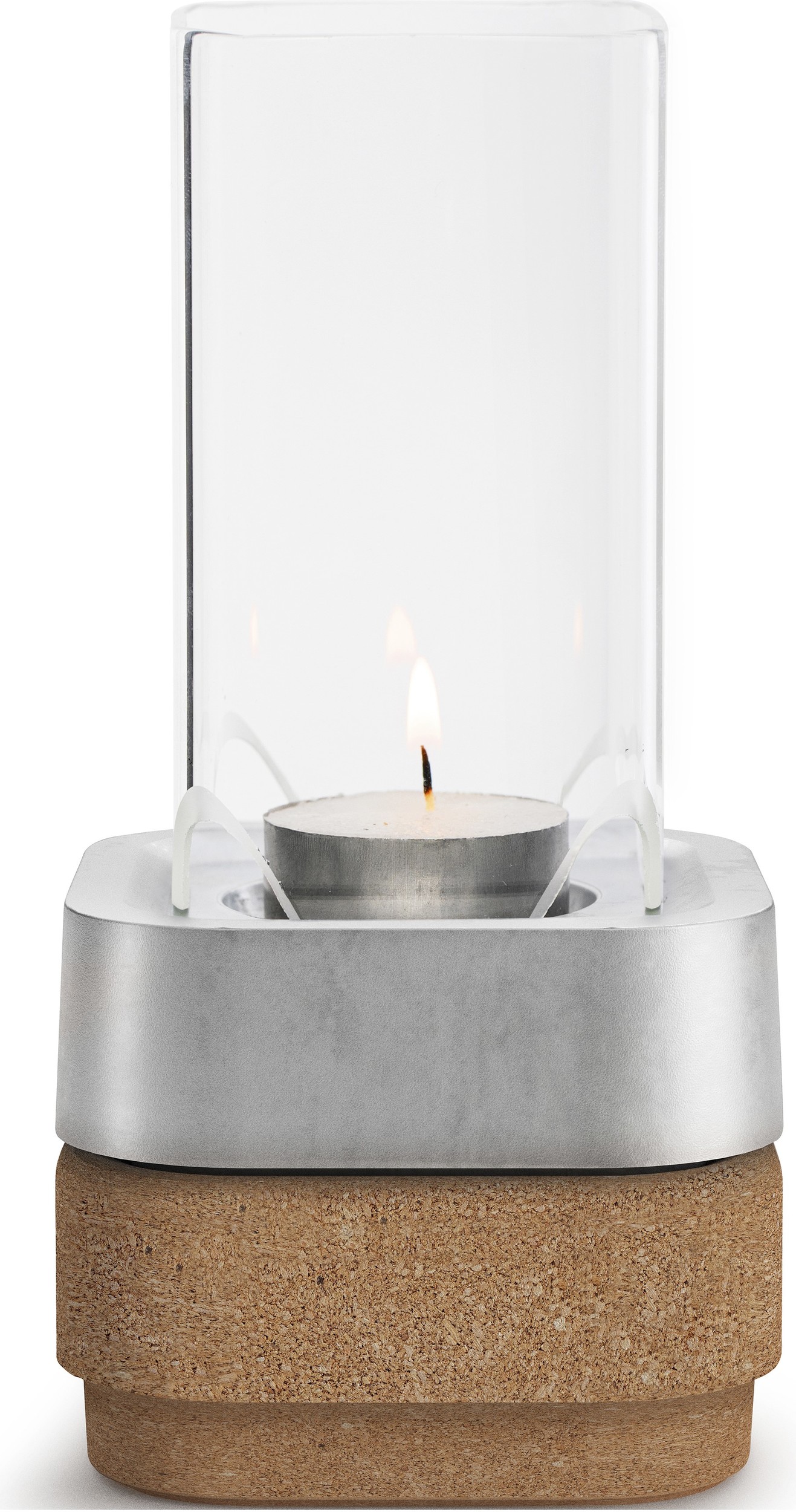 Świecznik Stumpastaken Ettan aluminium z osłoną
