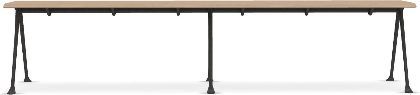 Ławka Officina 200 cm naturalny buk z antracytową ramą