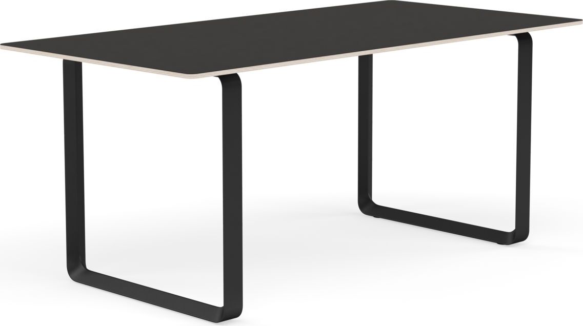 Stół Muuto 170 x 85 cm czarny linoleum nogi czarne