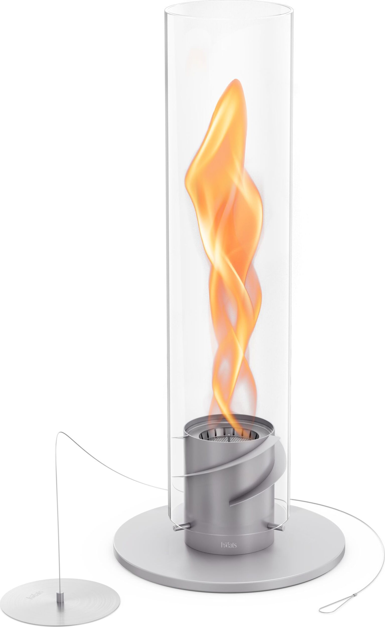 Latarnia Spin II mała szara z podstawą