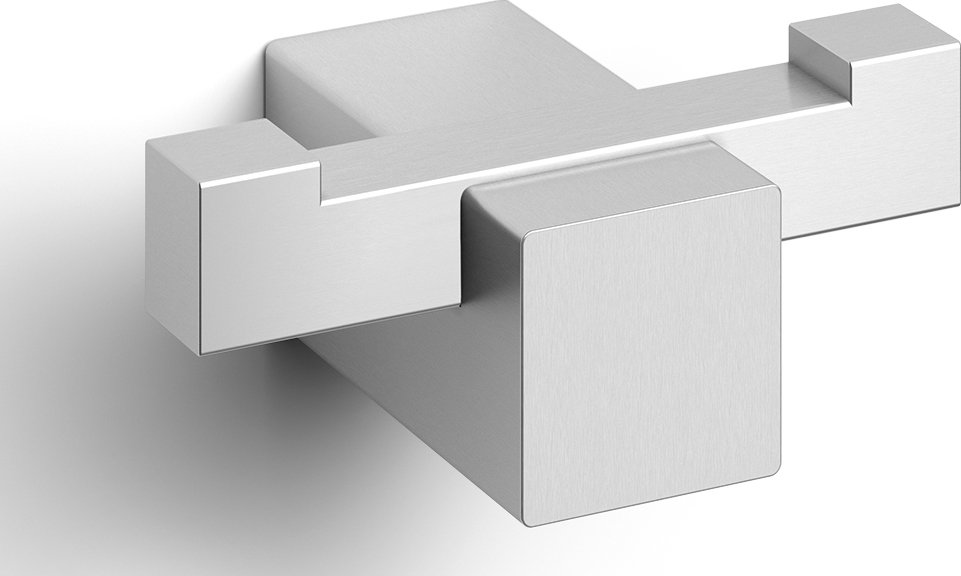 Wieszak łazienkowy Carvo podwójny stal matowa