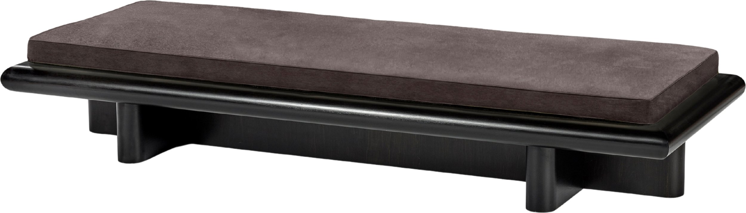 Ławka Taka Velvet 194 cm ciemnobrązowy drewno tulipanowca