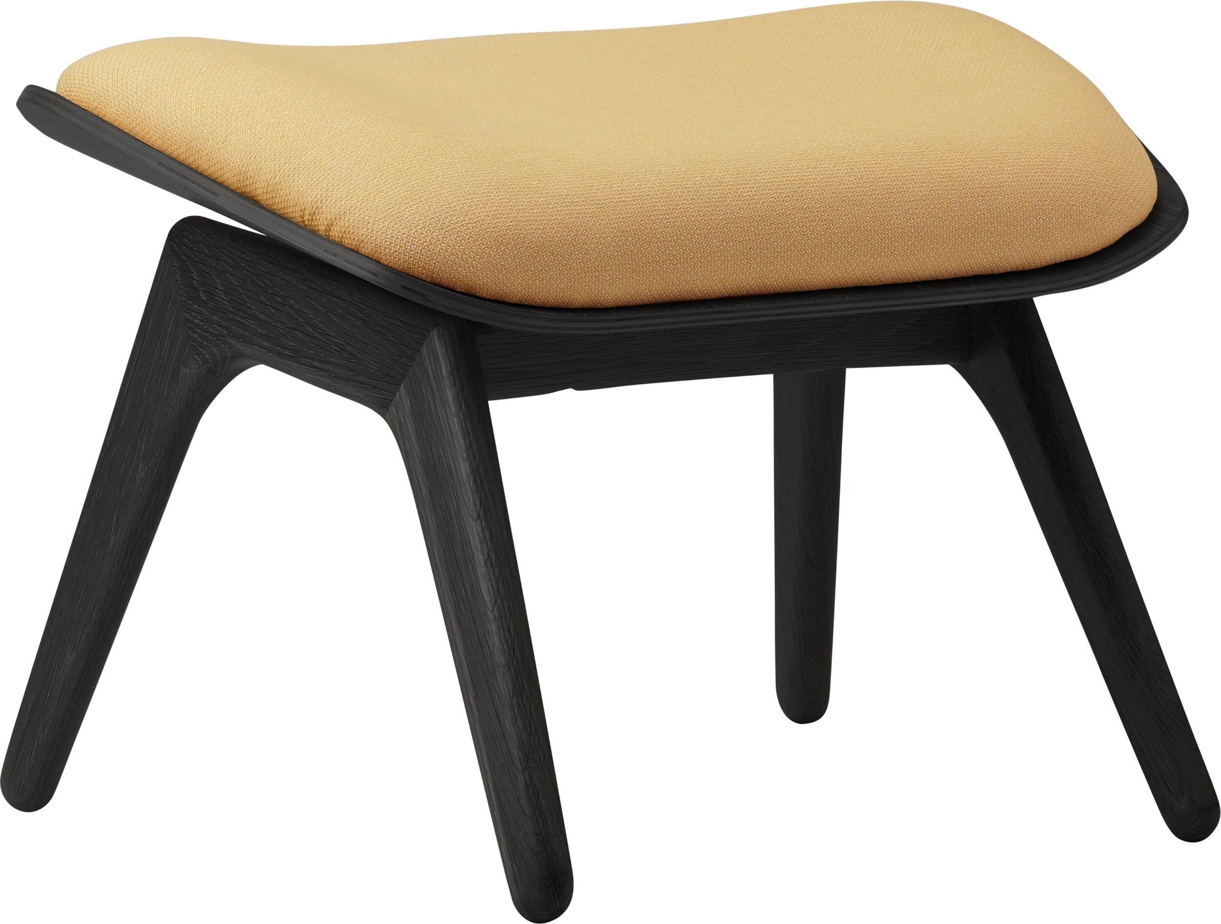 Podnóżek The Reader jasnobeżowy na czarnych dębowych nogach