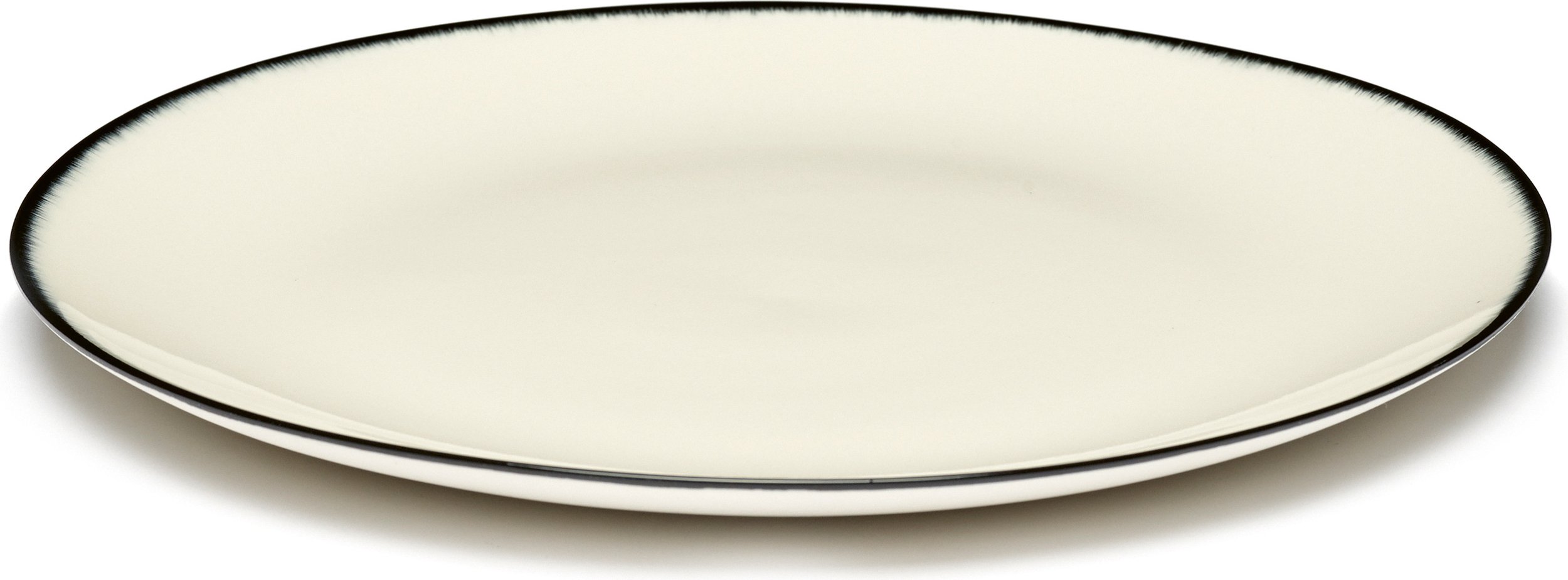 Talerz deserowy Dé 1 17,5 cm czarno-biały