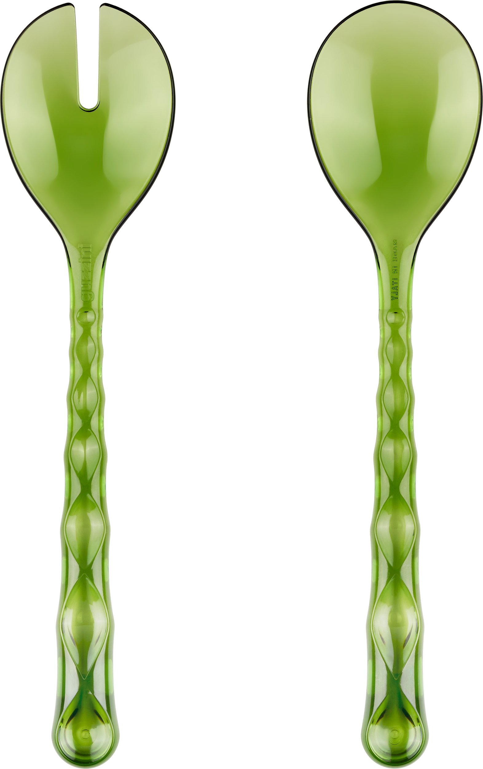 Sztućce do sałaty Vanity zielone