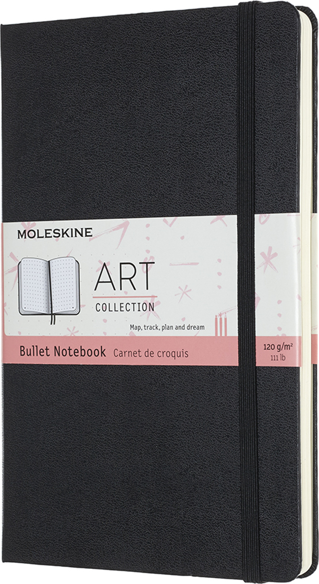 Notes w kropki Moleskine Art Bullet L czarny twarda oprawa