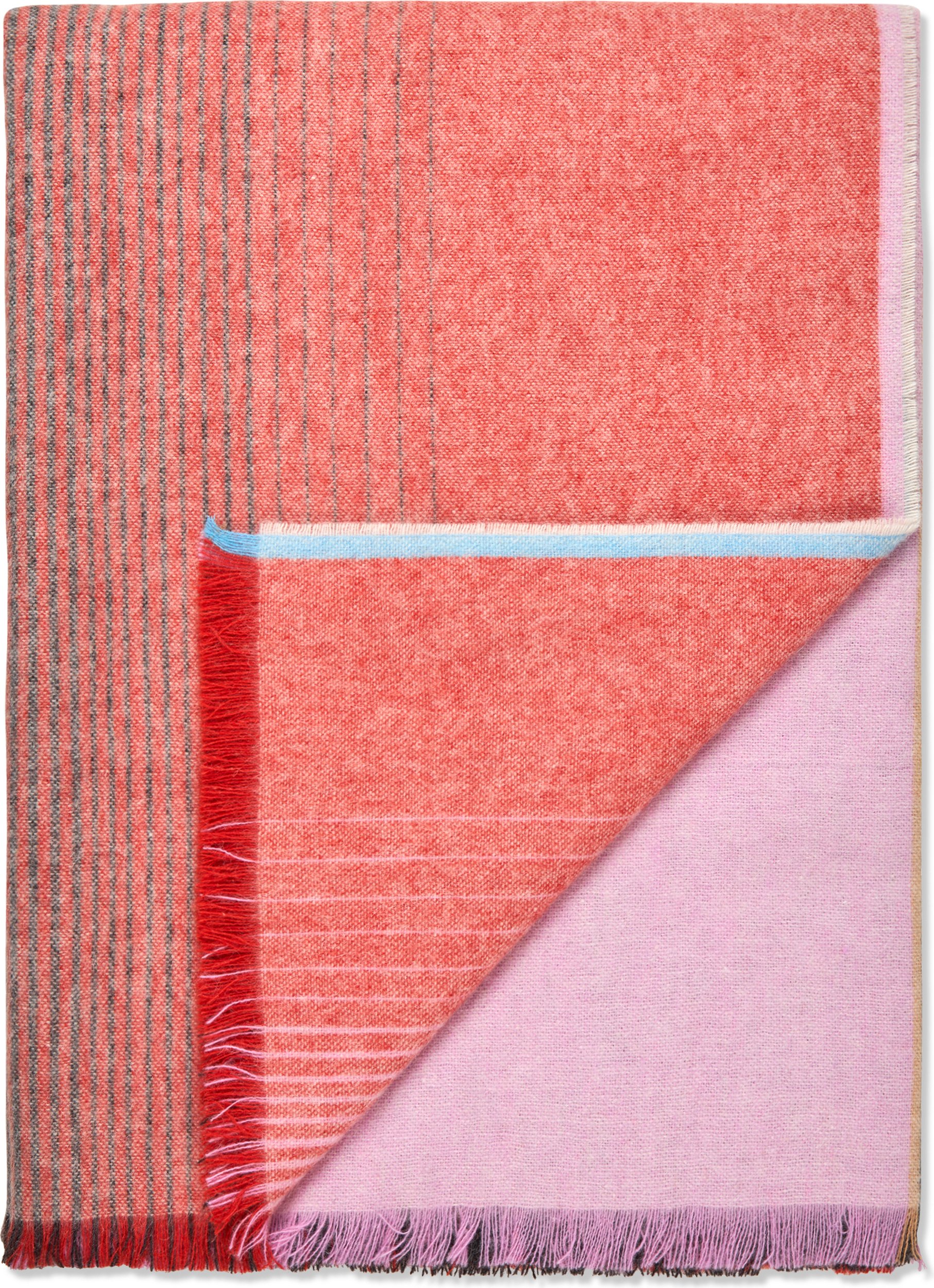 Koc Carte Postale 130 x 200 cm czerwono-różowy